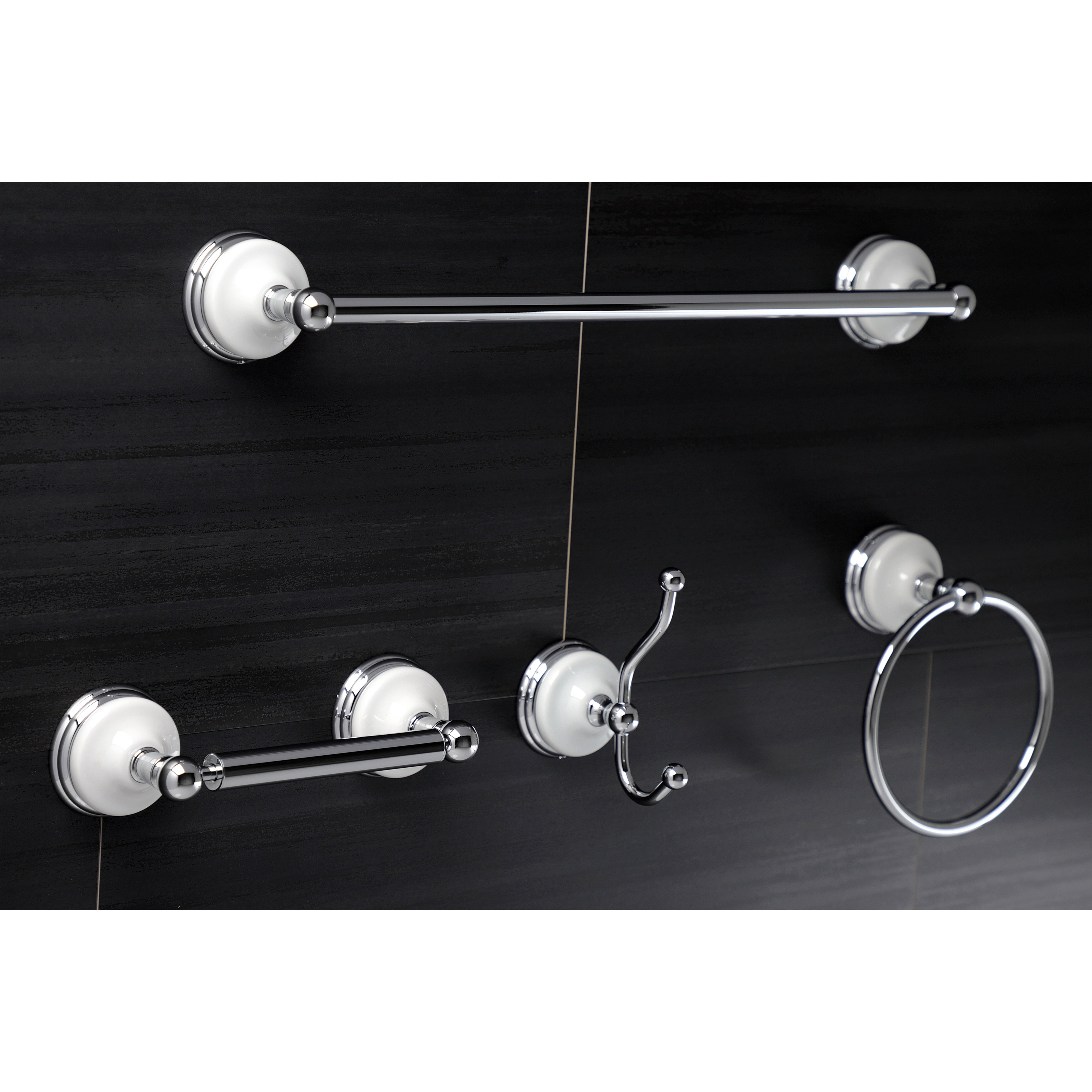 Kingston Brass BAK1112478ORB Victorian 4-Piece Bathroom Hardware, Oil Rubbed Bronze