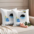 thumbnail image 2 of Laundry Room Outdoor Waterproof Pillow Covers, Modern Minimalist Washing Machine Decorative Square Throw Pillowcase Sofa Cushion Sham for Patio/Couch/Chair, 26"x26" 2 Pack, 2 of 8