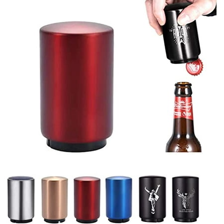 Ouvre-bouteille magnétique automatique en acier inoxydable - Décapsuleur à  poussoir pour bouteille de vin, bière, soda - Accessoire de cuisine 