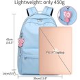thumbnail image 2 of Mochila escolar para niñas y niños de 8 años en adelante, mochila sencilla para computadora portátil de 14 pulgadas, mochilas escolares repelentes al agua, mochila informal para viajes escol, 2 of 5