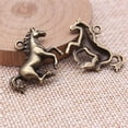 thumbnail image 4 of SmartBy Metal Horse Pendant Retro Horse Charm Vintage Running Horse Pendant for Jewelry Making DIY Earrings Keychains Necklaces Craft Projects, 4 of 7