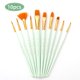 thumbnail image 4 of 10 piezas de pinceles de acuarela, juego de pinceles de nailon para artistas del cabello con punta d Eccomum Verde, 4 of 7