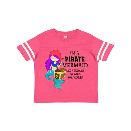 

Inktastic I m a Pirate Mermaid-like a Regular Mermaid Only Cooler Gift Toddler Boy or Toddler Girl T-Shirt