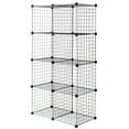 Gymax 8 Cube Grid Wire Organizer Wardrobe Shelves Bookcase DIY