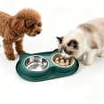 thumbnail image 6 of Slow Feeder Dog Bowls,Puppy Bowls,Stainless Steel Food and Water Bowl Set 3 in 1 No Spill Waterproof Silicone Pet Food Mat Puppy Feeding Station for Large Medium Small Breed Non Slip Metal Dish Tray, 6 of 7