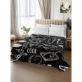 thumbnail image 3 of King Size Flat Sheet Only, Black Kitchen Tools Soft Brushed Microfiber Bed Sheets, Modern Cooking Utensil Farmhouse Cookware Hotel Quality Breathable Bedding Top Sheet, Easy Care, 105"x98", 3 of 9