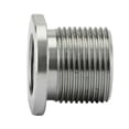 thumbnail image 2 of MYG 1/2-28 ID to 5/8-24 OD Threaded Adapter Stainless Steel Silver Joint Connector, 2 of 9