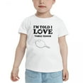 thumbnail image 2 of I'm Told I love Table Tennis Cute Toddler T Shirts for Boys Girls (White, 4T), 2 of 5