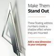 thumbnail image 2 of NACH Brushed Finish Stainless Steel Art Deco Floating House Number For Outside, Hidden Anchor Mount Metal Address Numbers, Maximum Rust Protection, Silver, 6 inch, #4, JW-DECONUMBER-4, 2 of 5