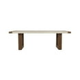 thumbnail image 2 of 94 Inch Modern Dining Table with Concrete Laminate Top, Brown U Legs, White, 2 of 5