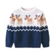 thumbnail image 5 of Suéter casual para niños Algodón Patrón de ciervo Estilo navideño Traje de vacaciones cálido, 5 of 7