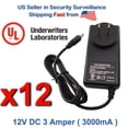 thumbnail image 1 of Evertech 12 Pcs 3 Amp 3000mA Adapter Plugs Power Devices 12V AC DC Supply Charger UL Certified, 1 of 4