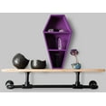 thumbnail image 4 of Manny's Mysterious Oddities Purple Coffin Shelf - Spooky Gothic Decor for the Home -Floating Wooden Shelf for Wall or Table Top, 4 of 7