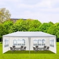 thumbnail image 2 of 10x20 Outdoor Party Tent with 4 Removable Sidewalls Waterproof Canopy Patio Wedding Gazebo White, 2 of 6