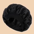 thumbnail image 1 of Gorro de dormir de satén con banda elástica - Cómodo gorro de ducha de ala ancha, poliéster 85 % elastano 15 % sin perfume, for uso diario, cómodo gorro | Gorro de ala ancha | Gorro texturizado, 1 of 3