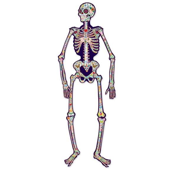 Jointed Day Of The Dead Skeleton, (Pack of 12)