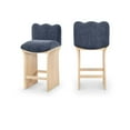 thumbnail image 2 of Meridina Furniture Shaw Navy Chenille Fabric Upholstered Counter Stool, 2 of 10