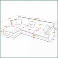 thumbnail image 5 of Modern 4-Seater L-Shaped Convertible Sectional Sofa with Storage Ottoman | Gray | Towel Fabric | Solid Wood Frame, 5 of 11