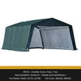 thumbnail image 3 of ShelterLogic Garage-in-a-Box  Replacement Cover Kit 12 x 20 x 8 ft. Peak 7oz Green (Frame not included), 3 of 6