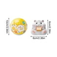 thumbnail image 3 of Hamster Collectible Figure Toy, Lucky Fortune Theme Blind Capsule, 1 Random Piece PVC Figurine, Desktop Decoration Ornament for Collectors and Kids Hobby, 3 of 6