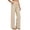 Beige, variant on High Waist Effortless Wide Leg High Wirted ’s Casual Pants For Everyday Comfort And Style Breathable Loose Fit Trousers With Waistline, Size M