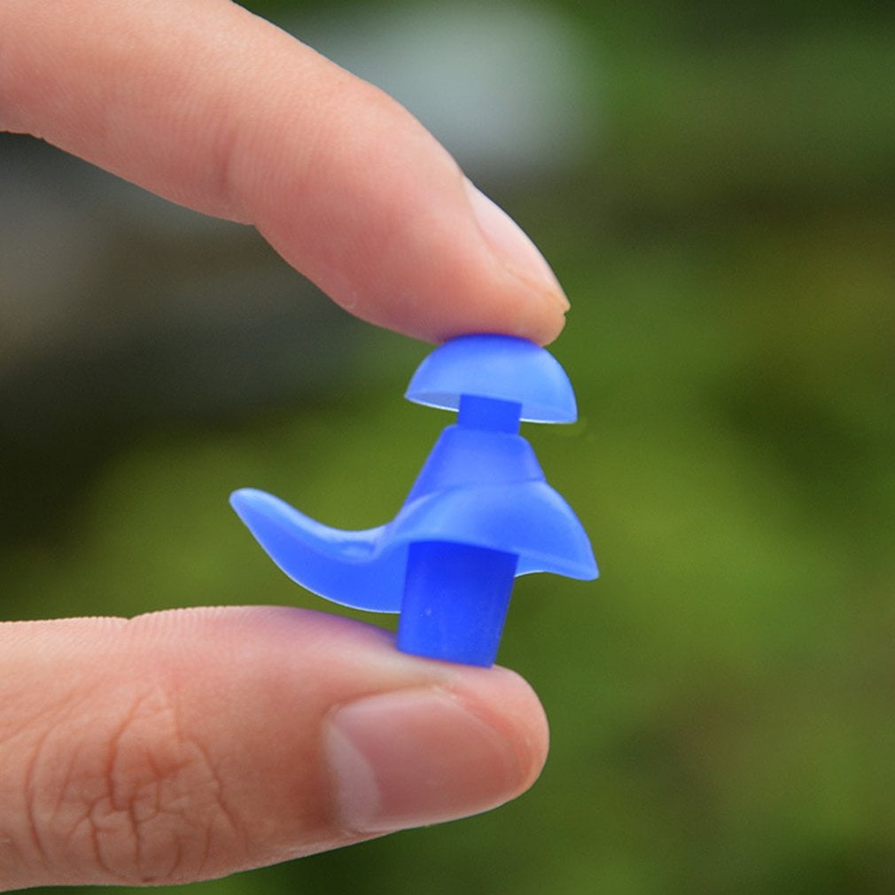 1 Pair Waterproof Swimming Professional Silicone Swim Earplugs Soft Anti-Noise Ear Plug for Adult Children Swimmers