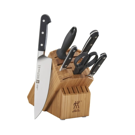 ZWILLING Pro 7 Piece, Knife Block Set, Bamboo