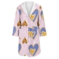 thumbnail image 4 of MEICHEN Plush Robes for Women Casual and Comfortable Long Sleeved Colorful Printed Ladies' Bathrobe Womens Robes, 4 of 5