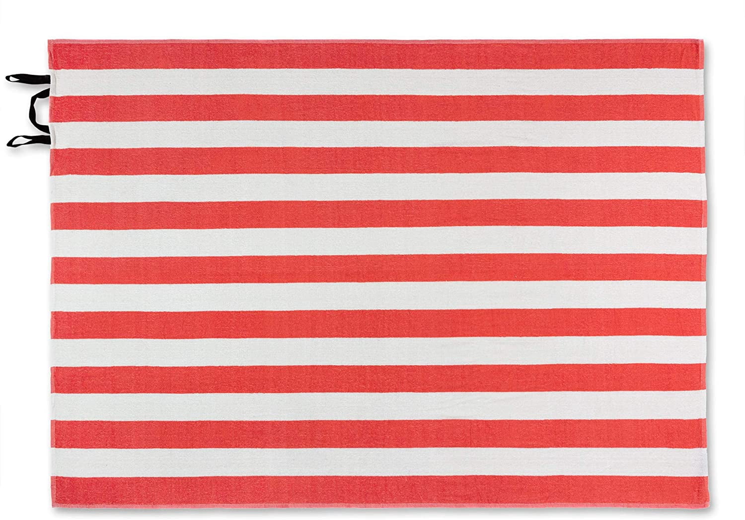 Extra Large Family Cabana Stripe Beach Towel 52 x 72 inch- CORAL - Hotel Pool and Resort Big and Absorbent