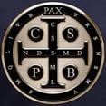 thumbnail image 3 of CafePress - St. Benedict Medal T Shirt - Women's V-Neck Dark T-Shirt, 3 of 4