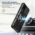thumbnail image 7 of Compatible for TCL ION X Case/TCL ION V Case with Tempered Glass Screen Protector [Military Grade] Ring Car Mount Kickstand Shockproof Hard Phone Case - Black, 7 of 7