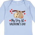thumbnail image 4 of Inktastic My First Valentines Day Baby Sloth Boys or Girls Long Sleeve Baby Bodysuit, 4 of 5