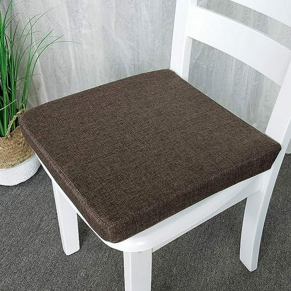 Nvzi Soft Foam Seat Cushion, Thicken Chair Pad, 20X20X2 Inches Chair Cushion with Removable Cover, for Relief and Comfort Dark Coffee