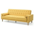 thumbnail image 3 of Glory Furniture Andrews Twill Fabric Upholstered Sleeper Sofa in Yellow, 3 of 6