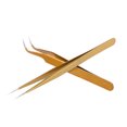 thumbnail image 1 of 2pcs recto y curvo Pinzas de las pinzas de la pestaña falsa extensión acentuados del acero inoxid MABOTO Abrazadera, 1 of 6