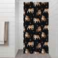 thumbnail image 2 of Bulldog Dog and Footprints Shower Curtain 36"x72" ,Bathroom Decorative Shower Curtains Set with 12 Hooks,Modern Waterproof Washable Shower Curtain, 2 of 6