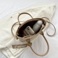 thumbnail image 2 of Bolsa De Hombro Bolso bandolera informal para mujer, bolsos tejidos a la moda con asa superior, bolsos sencillos para vagabundos de playa Likrtyny Para Estrenar, 2 of 9