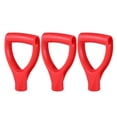 thumbnail image 1 of OUNONA 3PCS Spade Handle Replacement Plastic Red Ergonomic Design for Construction, 1 of 5
