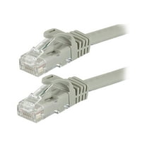 Monoprice FLEXboot Series - Network cable - RJ-45 (M) to RJ-45 (M) - 7 ft - UTP - CAT 5e - booted, snagless, stranded - gray