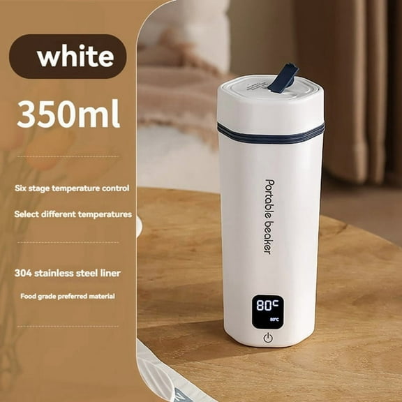 Portable Beaker Tea Kettle 6 Preset Electric Portable Water Heater for Boiling Self Heating Cup A US Plug