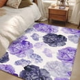 thumbnail image 4 of Purple Ombre Spring Floral Area Rugs 3'x5', Washable Small Throw Rugs for Living Room Bedroom, Summer Botanical Flowers Indoor Outdoor Rug Non-Slip Low Pile Carpet Runner Reversible Floor Mats, 4 of 8