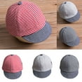 thumbnail image 2 of Cute Baby Striped Baseball Cap Summer Cotton Toddler Kids Hats Infant Boys Girls Sun Hat, 2 of 6