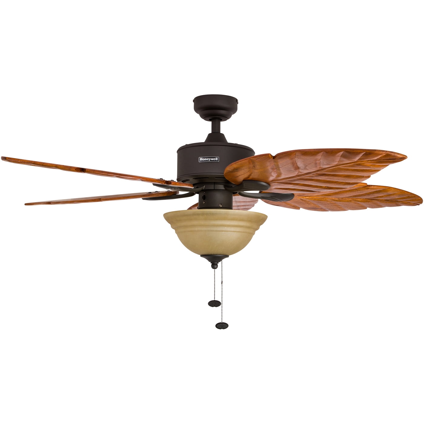 52 Honeywell Sabal Palm Bronze Ceiling Fan With Bowl Light And Hand 52 Honeywell Sabal Palm Bronze Ceiling Fan With Bowl Light And Hand Carved Wood Blades Com
