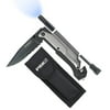 Survival Knife: 5 in 1 Tactical Pocket Knife, Razor Sharp Stainless Steel Multiuse Camping Knife Kit -Lifetime Warranty-