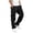 Black, variant on Boy's Cotton Cargo Pants Elastic Waist Hiking Pants Lightweight Straight Leg Track Pants with Flap Pockets Navy 12-13Years