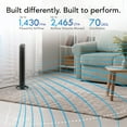 thumbnail image 2 of Vornado OZI42DC Tower Fan with Remote and Timer, Oscillating Standing Fan for Bedroom, Variable Speed for Precise Control, Energy Saving Design for Whole Room Cooling, Indoor Floor Fan, Black, 2 of 6