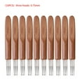 thumbnail image 4 of Kironypik 10pcs Crochet Hooks Bamboo Handle Alumina Crochet Hooks Knitting Needles Set 2.5-6mm Crochet for Weave Sewing Needles Tool 3 head 0.75mm, 4 of 6