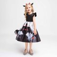 thumbnail image 6 of Odeerbi Girls Dress Baby Girls Clothes Children Gauze Skirt Festival Masquerade Dress Black, 6 of 9
