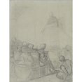 thumbnail image 2 of Thomas Couture 12x14 Gold Ornate Wood Frame and Double Matted Museum Art Print Titled - Interior of a Church (1877), 2 of 4