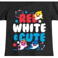 thumbnail image 3 of Baby Shark - Red White and Cute - Girl's Fitted Short Sleeve Tee, 3 of 6